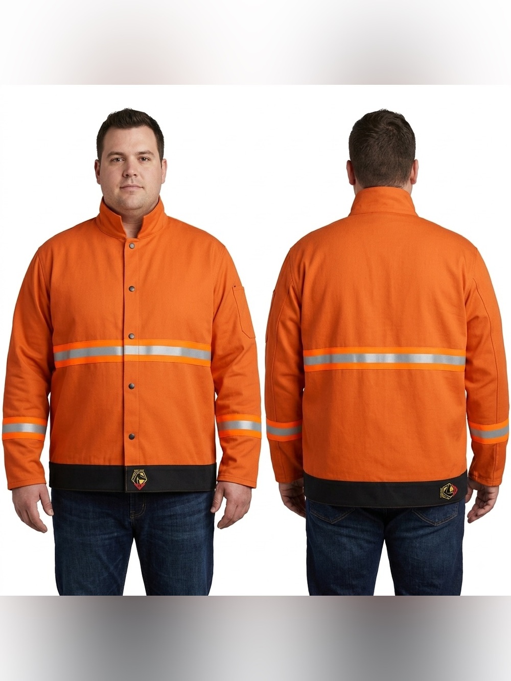 NWT Black Stallion FR Hi-Vis Orange Welding Jacket 3XL JF1010-OR